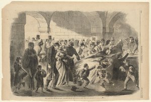 De uitgehongerde mensen van New Orleans gevoed door de Amerikaanse militaire autoriteiten, uit Harper