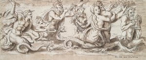 Tritons, Nereïden en Andere Figuren door Unknown