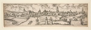 Zonder titel (Schloss Lienhart, etc. Stadsgezicht van LAUGIGEN) door Unknown