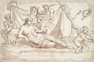 Venus en Amoretti en Twee Saters door Unknown