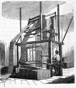 1801 Jacquard weefgetouw. Gravure uit de 19e eeuw.