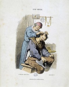 Een kwakzalver - uit een 17e-eeuwse gravure