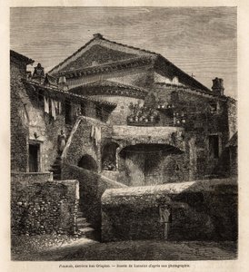 Een riool achter de kapel van San Crispino door Unknown artist