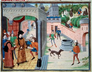 Een boodschapper. Miniatuur uit het manuscript Renaud de Montauban of Les quatre fils Aymon door Loyset Liedet (actief tussen 1448 en 1478) door Unknown artist