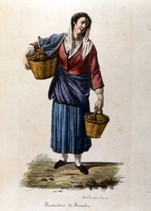 Een boer uit de stad Scordia in Sicilië Gravure uit de 19e eeuw