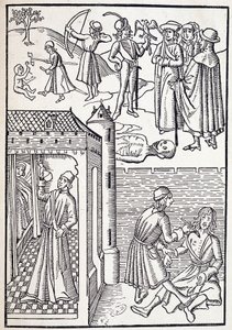 Een uroloog en chirurg in de 15e eeuw door Unknown artist
