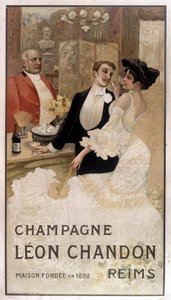 Reclameposter voor Léon Chandon champagne, eind 19e eeuw door Unknown artist