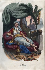 Allegorie van Azië - gravure uit 