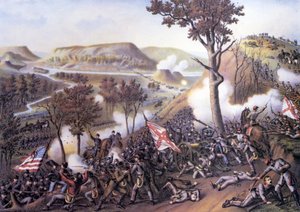 Amerikaanse Burgeroorlog (1861 - 1865): Beleg van Missionary Ridge, 25 november door Unknown artist