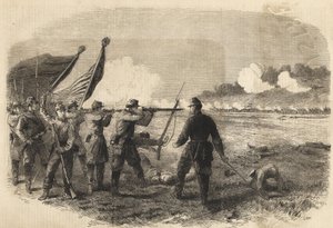 Amerikaanse Burgeroorlog Slag bij Cedar Creek, in de Shenandoah vallei, 18 oktober 1864 - Secessieoorlog (1861 - 1865) of Amerikaanse Burgeroorlog: 19 oktober door Unknown artist