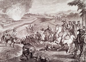 Amerikaanse Onafhankelijkheidsoorlog: Beleg van Pensacola en overwinning van het Spaanse leger door Unknown artist