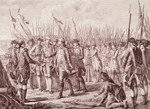 Amerikaanse Onafhankelijkheidsoorlog: De overgave van Lord Cornwallis door Unknown artist