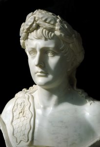 Anonieme 19e-eeuwse marmeren buste van Napoleon I keizer van de Fransen.