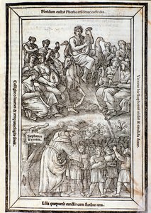 Apollo en de Muzen. Pagina uit Recanetum de musica aurea