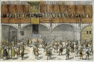 Aartshertog Mathias en Prins van Oranje leggen de eed af om de vrijheid van Nederland te beschermen door Unknown artist