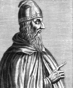 Aristoteles (384-322 v.Chr.) Griekse filosoof, Franse gravure