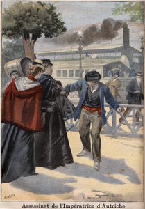 Moord op keizerin Elisabeth van Oostenrijk (Sissi) door een Italiaanse anarchist in Genève