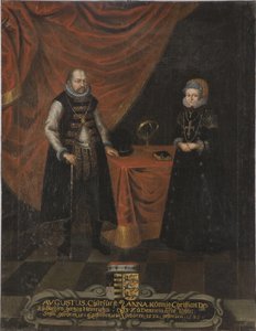 Portret van keurvorst Augustus van Saksen en Anna van Denemarken door Unknown artist