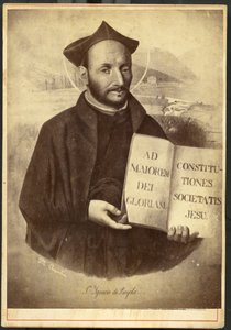 Azpeitia: Geschilderd portret van Sint Ignatius van Loyola, stichter van de Sociëteit van Jezus en de Jezuïeten door Unknown artist