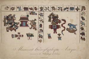 Azteeks hiërogliefisch manuscript in de Vaticaanse bibliotheek