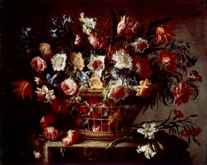 Mand met bloemen