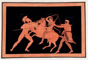 Slag van de Amazonen Hyppolyte en Deinomache tegen Theseus - 