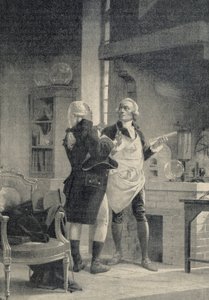 Berthollet bezoekt Lavoisier in het Sorbonne-laboratorium - in 
