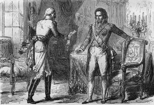 Verraad van Bernadotte - Jean Baptiste Jules Bernadotte (1763-1844) ontving een gezant (geheime agent) uit Pruisen in Stockholm, Zweden op 18 december