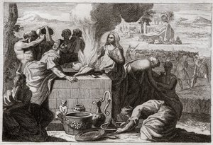 Bijbel van Royaumont, Oude Testament: Lot scheidt zich van Abraham. Een ruzie ontstond tussen de herders van Abraham en Lot, en ze scheidden van elkaar, en Lot trok zich terug naar Sodom. Illustratie uit 1811.