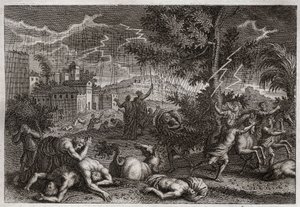 Bijbel van Royaumont, Oude Testament: De Tien Plagen van Egypte. Illustratie uit 1811.