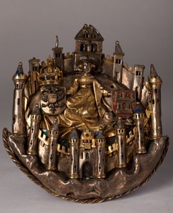 Knoop van een mantel genaamd (Quignon des demoiseaux), zilversmeedwerk door Unknown artist