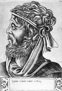 Caius Valerius Catullus genaamd Catulle (87 - 54 v.Chr.) Imaginair portret, gravure uit de 17e eeuw. door Unknown artist