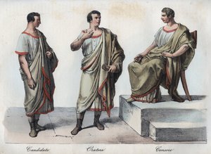Kandidaten - Orator (Spreker) - Romeinse censor - gravure uit 