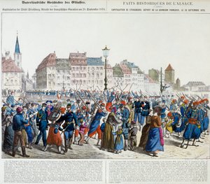 Capitulatie van Straatsburg en vertrek van het Franse garnizoen, 28 september 1870 door Unknown artist