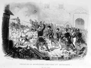 Verovering van de barricade cultuur Sainte Catherine (24 juni)