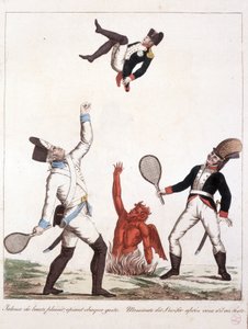 Spotprent over Napoleon Bonaparte - in Napoleon I, karikaturen, dummy collectie. 1814 - 1815. B.H.V.P.
