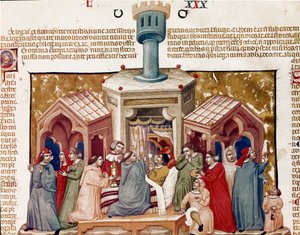 Ceremonie van viatica aan een stervende (Miniatuur) door Unknown artist