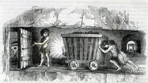 Kinderen die werken in de kolenmijnen in Engeland door Unknown artist