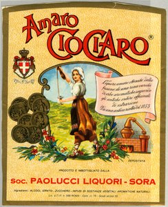 Ciociaro amaro alcohol advertentie (Chromolithografie, eind 19e eeuw)