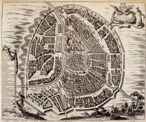 Stadskaart van Moskou in de 17e eeuw. door Unknown artist