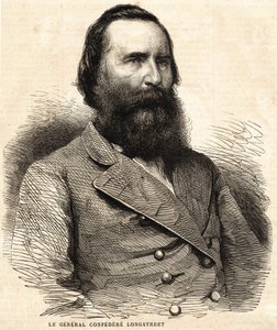 Confederale generaal James Longstreet (1821 - 1904). door Unknown artist