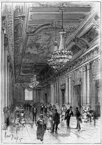 Constantine theater in Algerije gebouwd door architect Paul Jean Gion tussen 1877 en 1883 - de toegangsgalerij