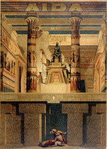 Omslag van de eerste partituur van Aida door Giuseppe Verdi. Ricordi Editie