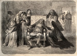 De dood van Molière - Jean Baptiste Poquelin, genaamd Molière (1622-1673), 17 februari