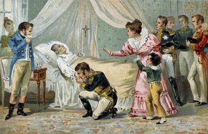 Dood van Napoleon I (1769-1821), op Sint-Helena op 5 mei 1821 door Unknown artist