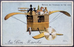 Bezorgdienst in het jaar 2000 - Bon Marché etiket, eind 19e eeuw