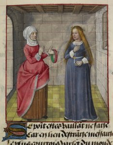 (detail) La Vieille (de Duenna) en Bel Accueil (Goede Ontvangst), uit 
