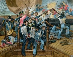 Geef het schip niet op - Anglo-Amerikaanse oorlog, de Verenigde Staten door Unknown artist