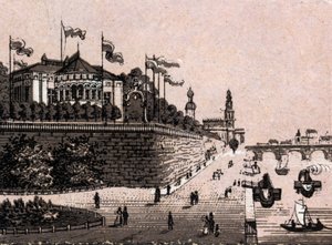 Dresden, Duitsland: uitzicht op het Belvedere door Unknown artist