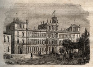 Hertogelijk paleis van Modena in de 19e eeuw - Het hertogelijk paleis 1634 - Hertogelijk paleis van Modena